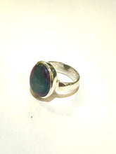 Sterling Silver 10ct Purple and Blue Tourmaline Cabochon Ring