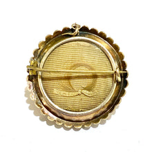 Antique 14ct Yellow Gold Mourning Brooch