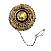 Antique 14ct Yellow Gold Mourning Brooch