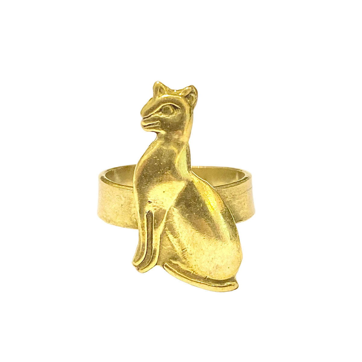 Brass Cat Ring