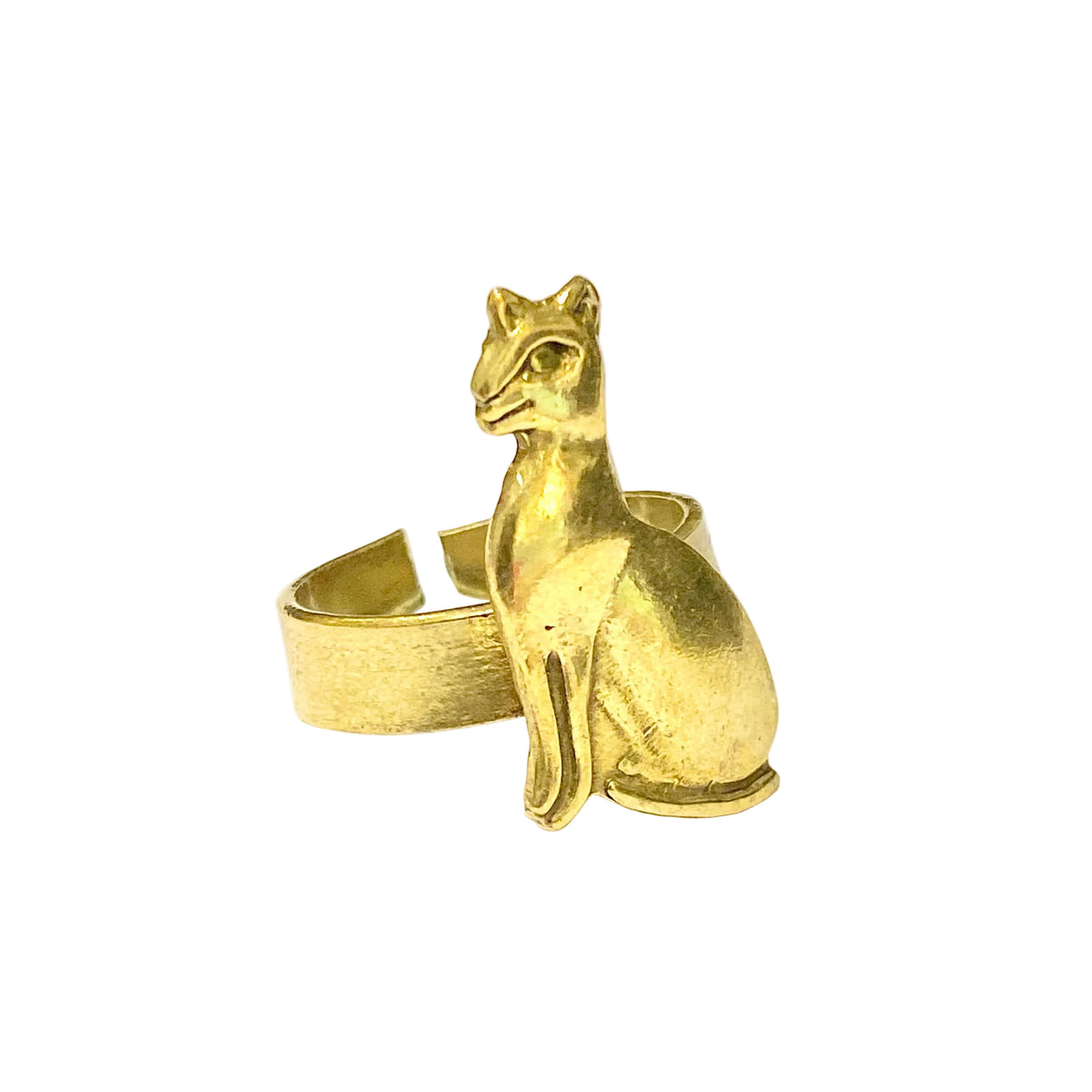 Brass Cat Ring