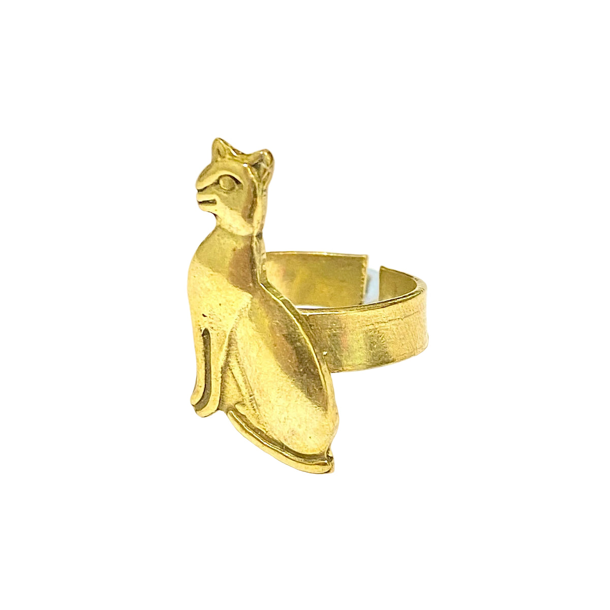 Brass Cat Ring