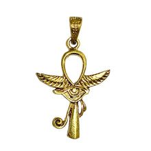 Brass Eye of Ra Ankh Pendant