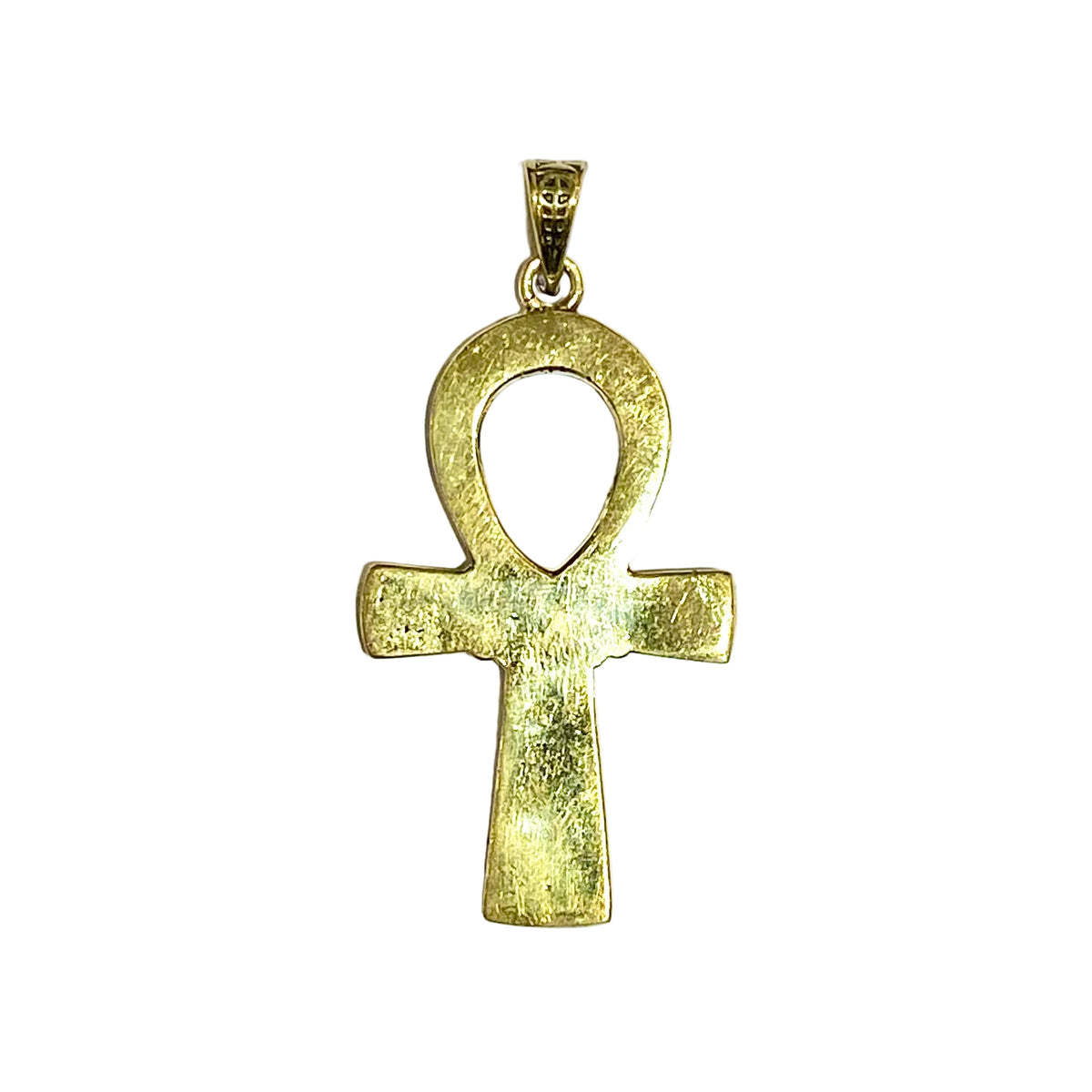 Brass Turquoise Egyptian Ankh Pendant