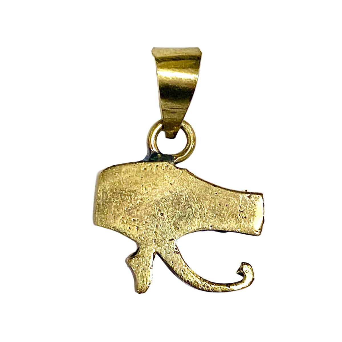 Brass Enamel Inlaid Eye of Ra Pendant