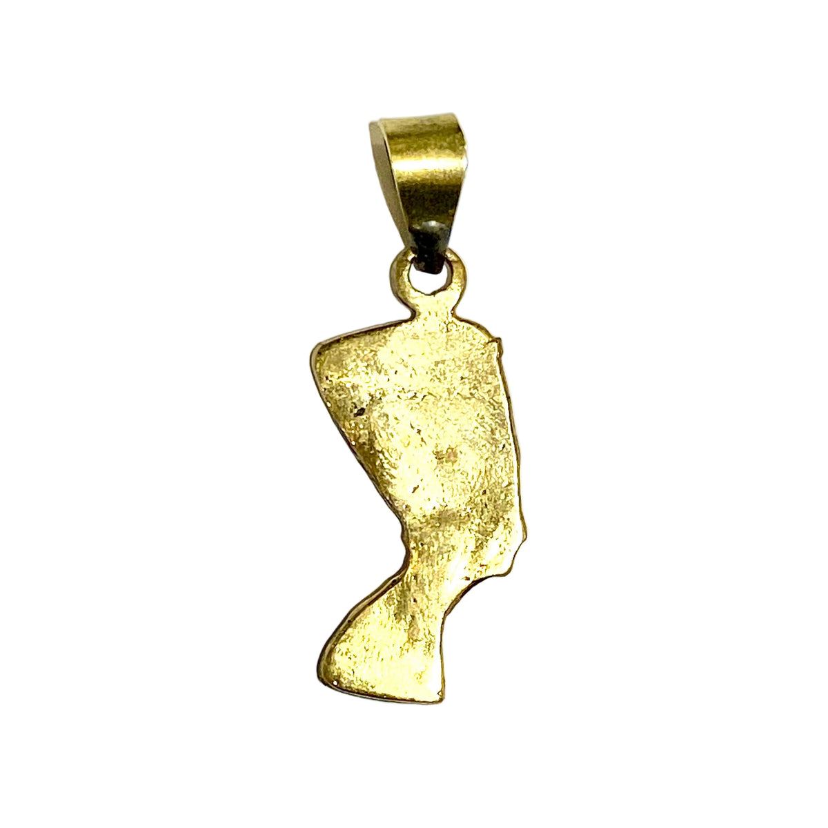 Brass and Enamel Nefertiti Pendant