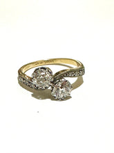 18ct Yellow Gold Antique moi et toi Old Cut 1.2 ct Diamond Ring