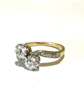 18ct Yellow Gold Antique moi et toi Old Cut 1.2 ct Diamond Ring