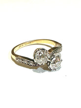 18ct Yellow Gold Antique moi et toi Old Cut 1.2 ct Diamond Ring