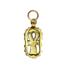 Brass and Enamel Egyptian Ankh Pendant
