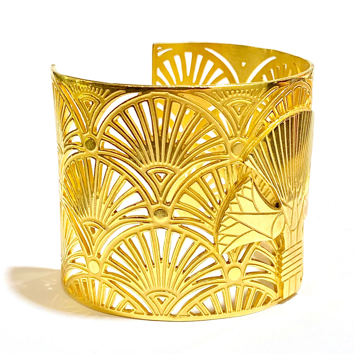 Sterling Silver Gold Plated Egyptian Revivalist Arm Cuff