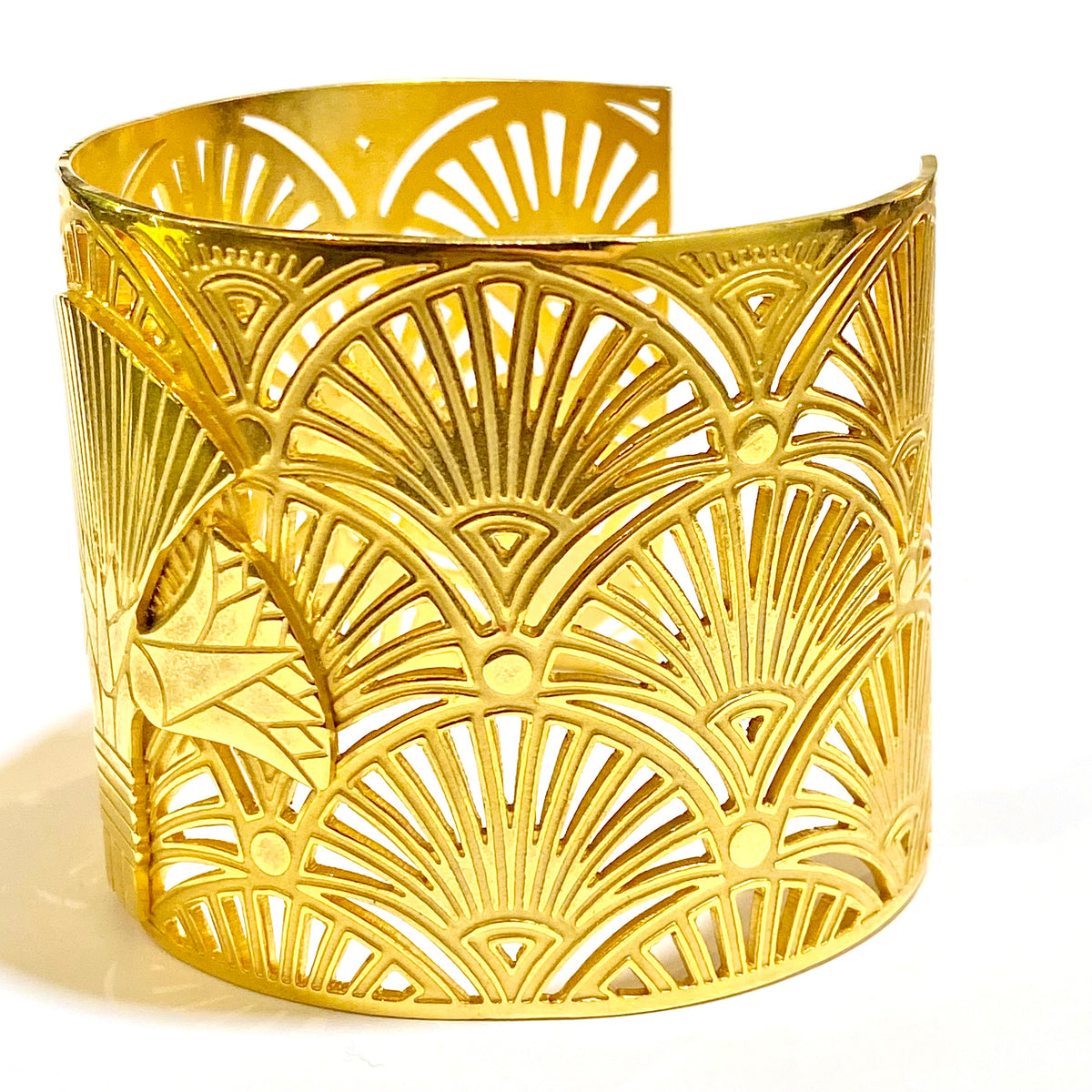 Sterling Silver Gold Plated Egyptian Revivalist Arm Cuff