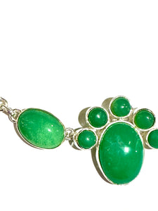 Chrysoprase Sterling Silver Necklace