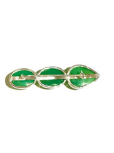 Chrysoprase Sterling Silver Brooch