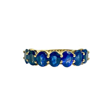 18ct Yellow Gold Sapphire Bridge Ring