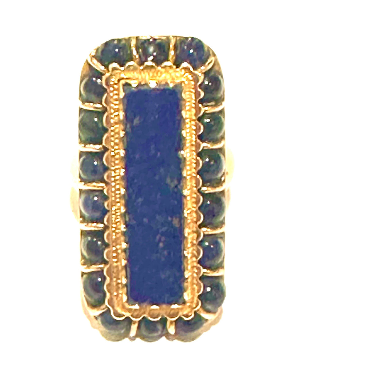 14ct Yellow Gold Lapis Lazuli Ring