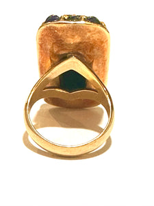 14ct Yellow Gold Lapis Lazuli Ring