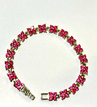 Sterling Silver Hot Pink Tourmaline Bracelet