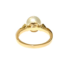 9ct Yellow Gold Pearl and Diamond Trilogy Ring