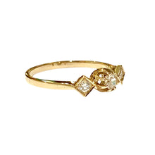 9ct Rose Gold Old Cut Diamond Trilogy Ring