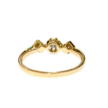 9ct Rose Gold Old Cut Diamond Trilogy Ring