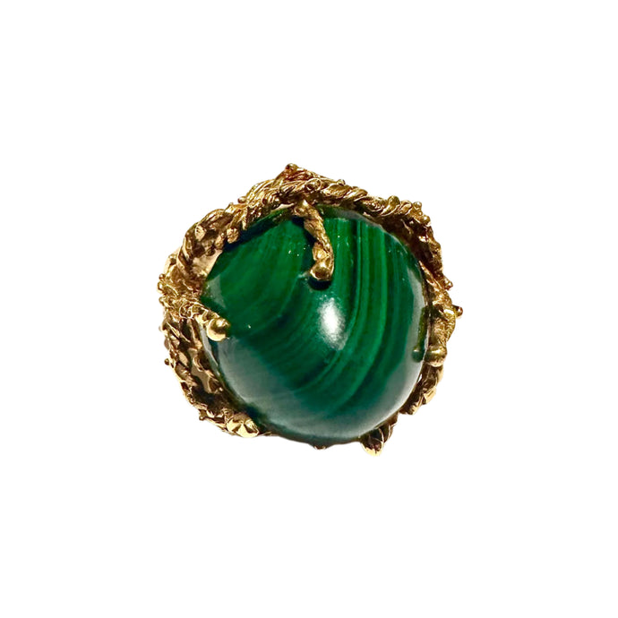 18ct Yellow Gold Malachite Ring