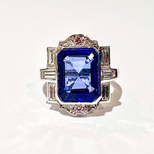 18ct White Gold 4.25ctw Tanzanite and Diamond Ring