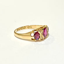 Antique 18ct Yellow Gold Ruby and Diamond Ring
