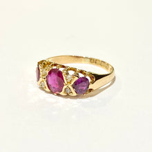 Antique 18ct Yellow Gold Ruby and Diamond Ring