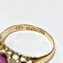 Antique 18ct Yellow Gold Ruby and Diamond Ring