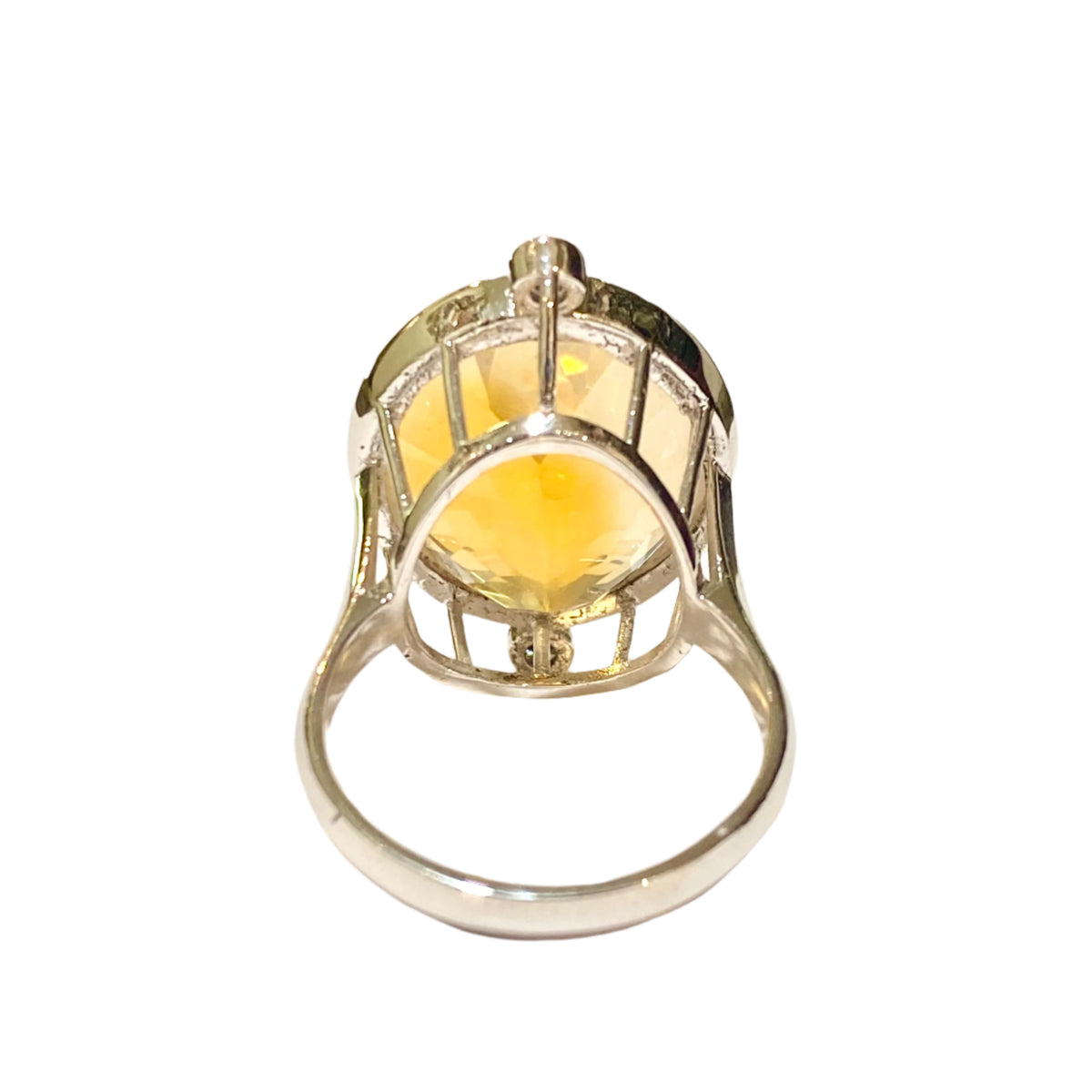 18ct White Gold 14.28ct Mexican Fire Opal and Diamond Ring