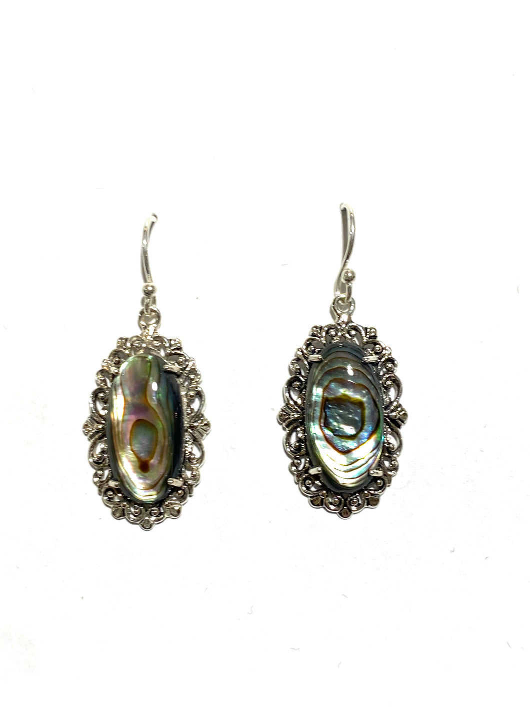 Sterling Silver Abalone Shell Earrings