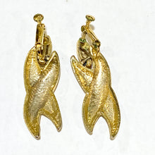 Gold Plated Criss Cross Screw On Earrings