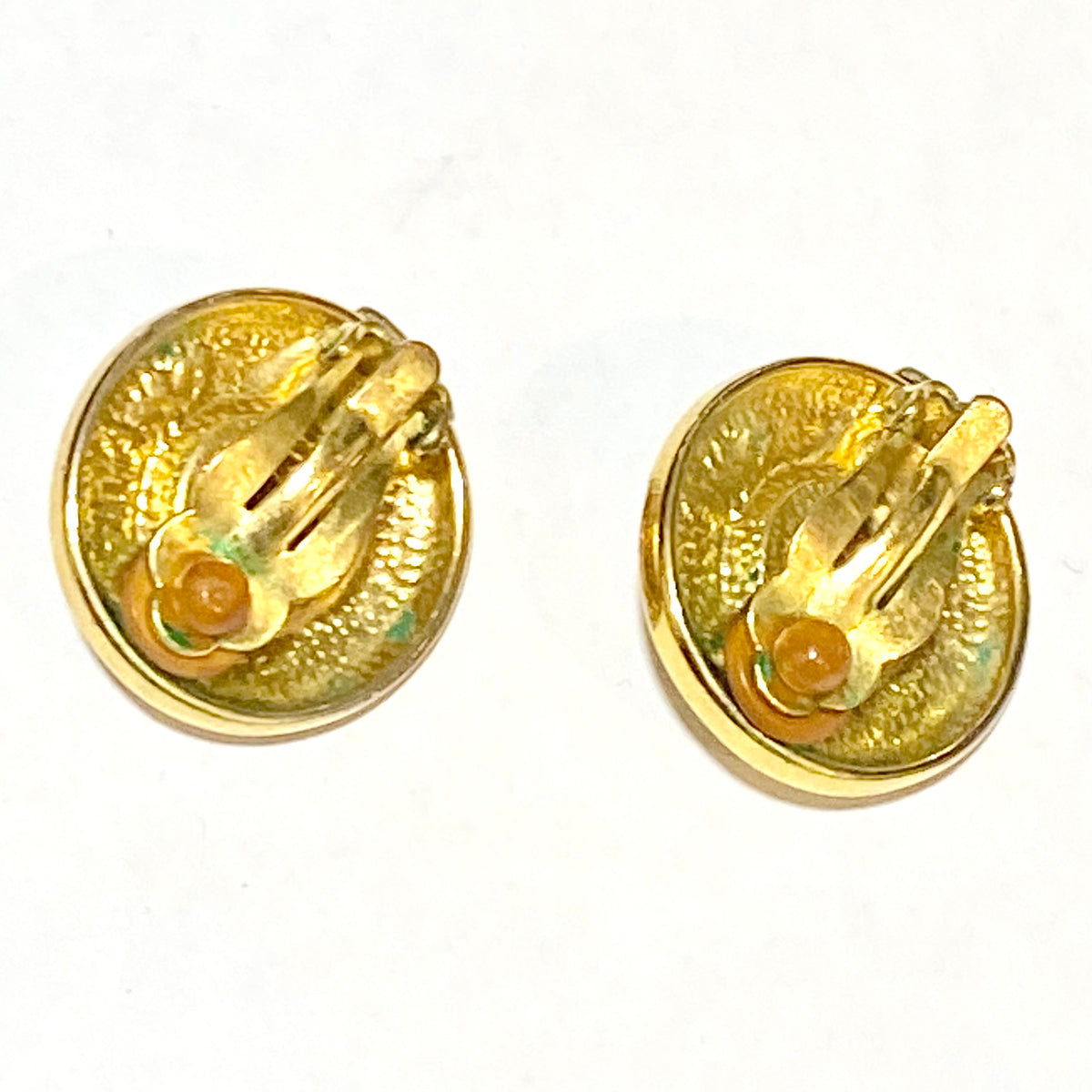 Gold Plated Crystal Mixed-Metal Look Clip On Earrings