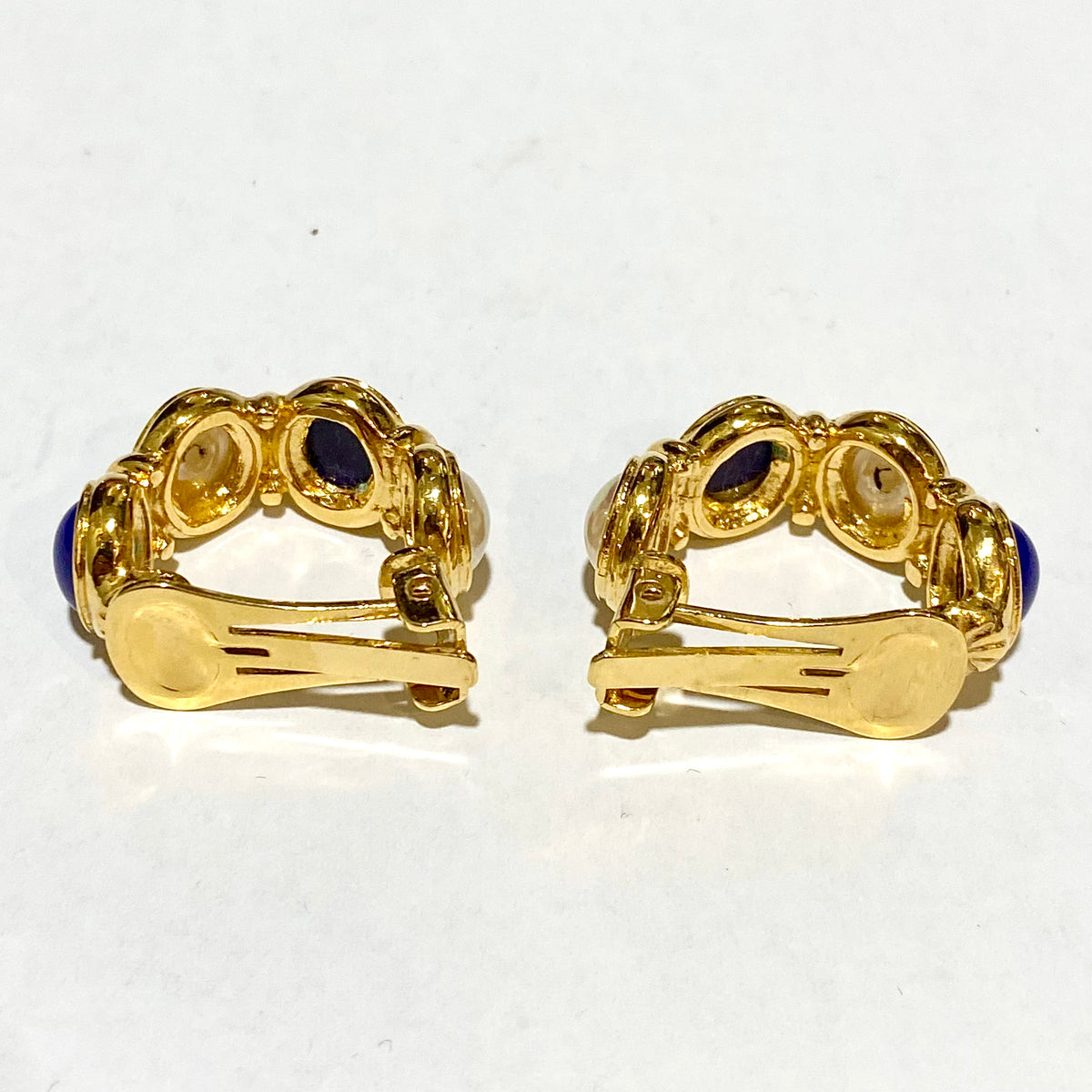 Gold Plated Faux Pearl and Glass ‘Bijoux Cascio’ Clip On Earrings