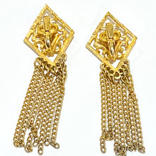 Chain Tassel Costume Clip On Earrings