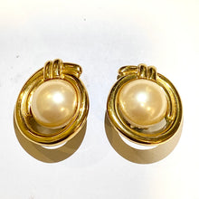 Vintage ‘GIVENCHY’ Faux Pearl Clip On Earrings