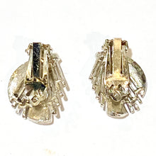 Vintage Silver Ripple Clip On Earrings