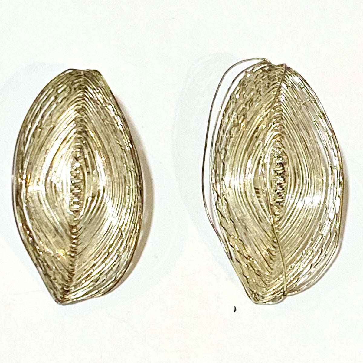 Vintage Wired German Clip On Earrings