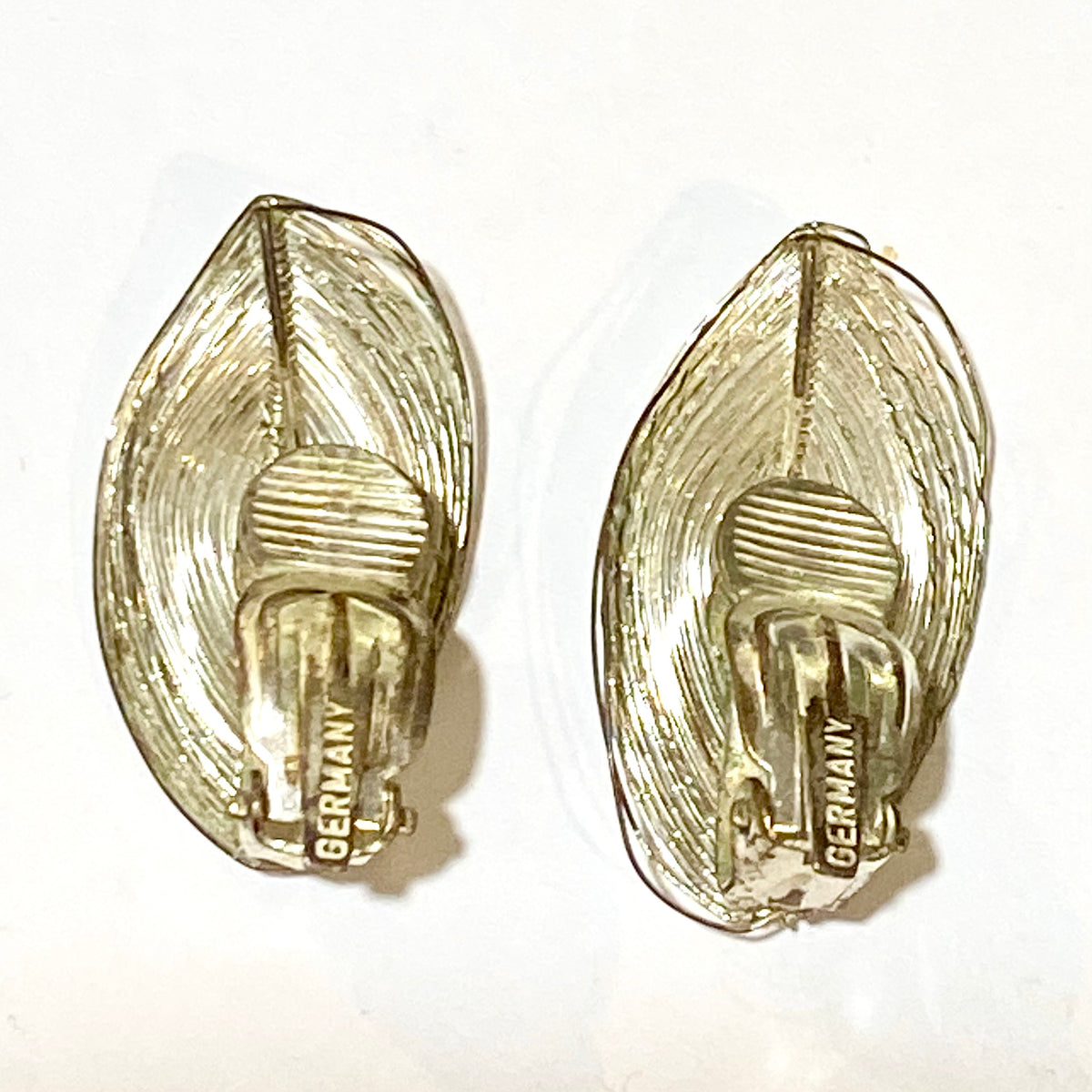 Vintage Wired German Clip On Earrings