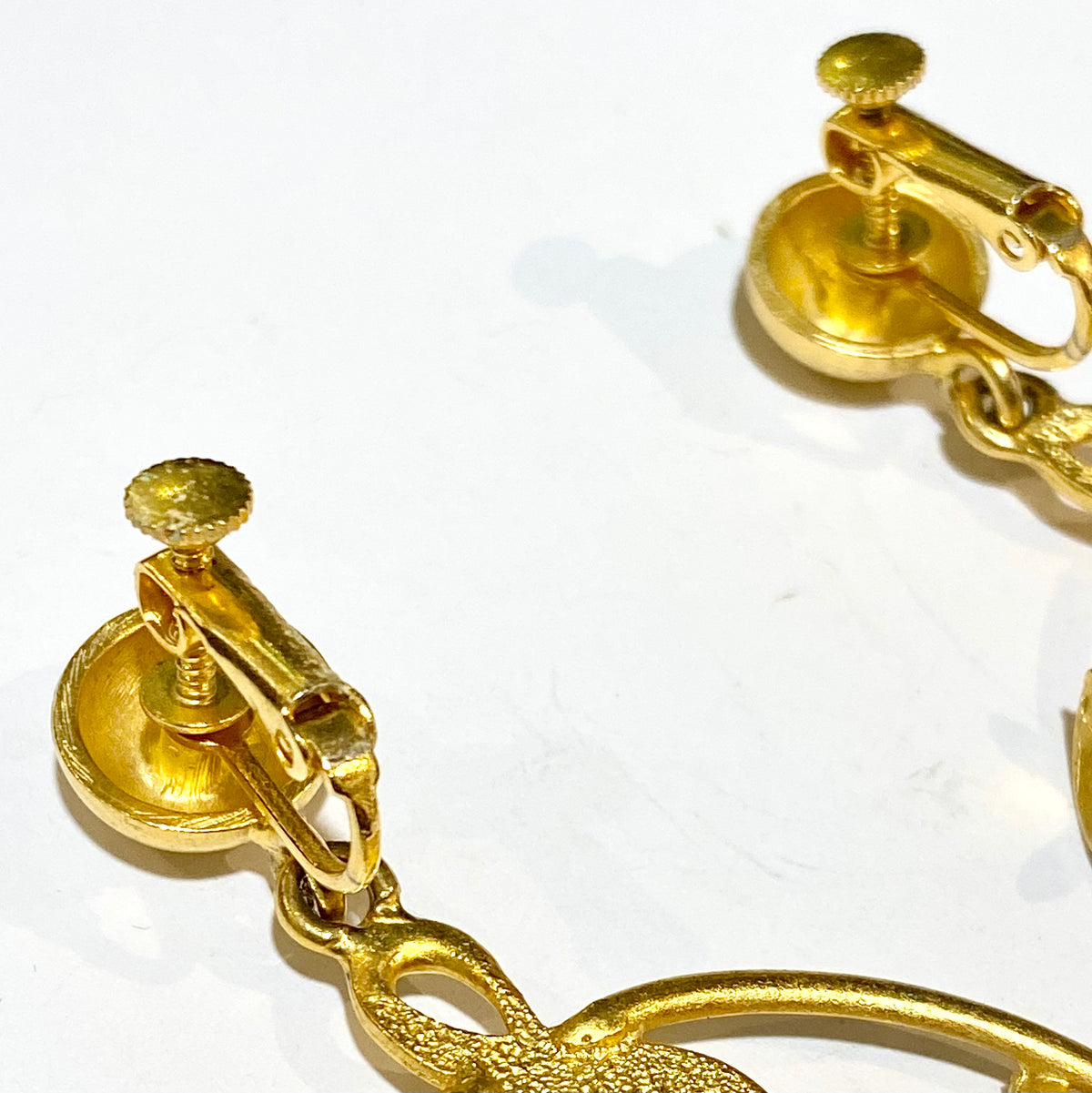 Vintage Musical Motif Hoop Clip On Earrings