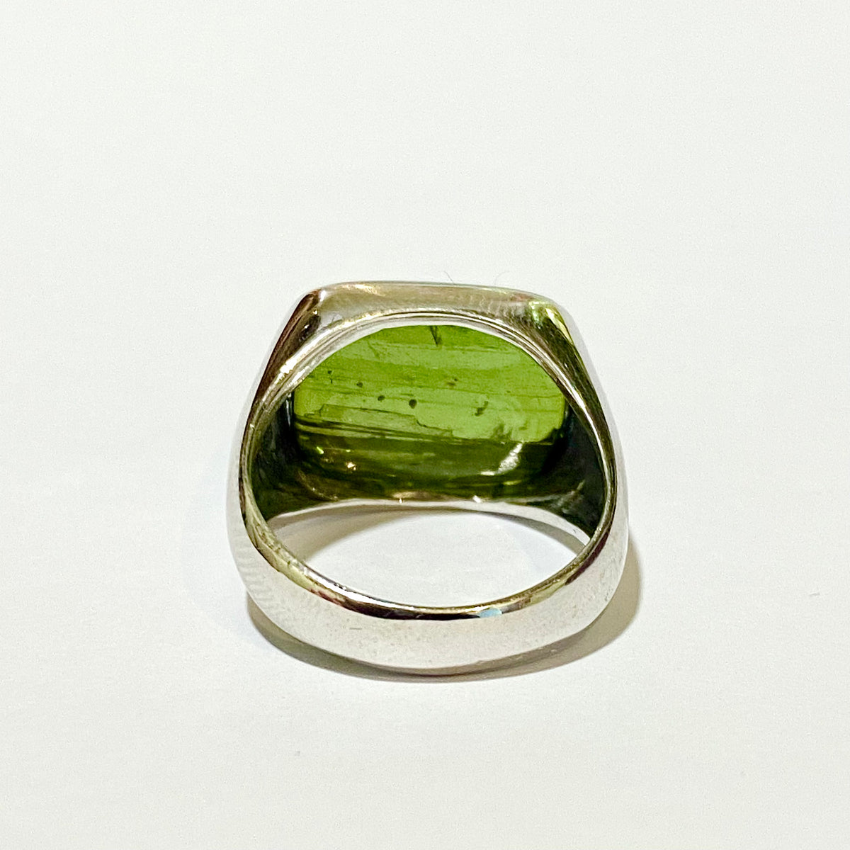 9ct White Gold 18.29ct Green Tourmaline Ring