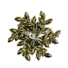 Vintage Green and White Crystal ‘JewelCrest’ Brooch