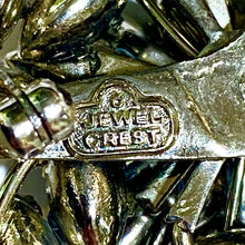 Vintage Green and White Crystal ‘JewelCrest’ Brooch