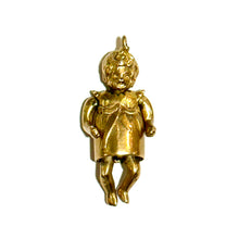 Antique 9ct Yellow Gold Articulated Baby Doll Pendant