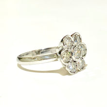 9ct White Gold Diamond Cluster Ring