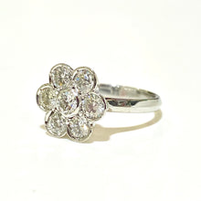 9ct White Gold Diamond Cluster Ring