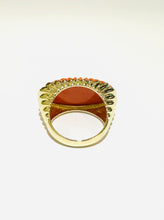 Coral 9ct Yellow Gold Ring