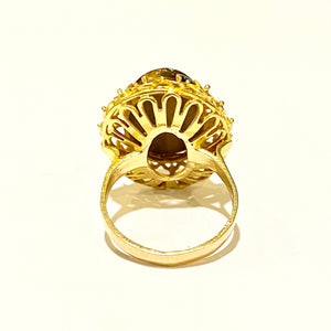 Vintage 18ct Yellow Gold Tiger’s Eye Cabochon Ring
