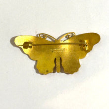 Sterling Silver Yellow Enamel Butterfly Brooch by C. G. Sporrong & Co.